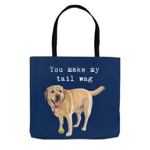 Labrador Lover To Bag, Labrador Totebag "You make my tail wag", Labrador gift.